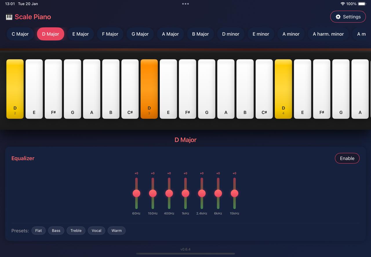 Inkey on iPad with full keyboard view
